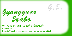 gyongyver szabo business card